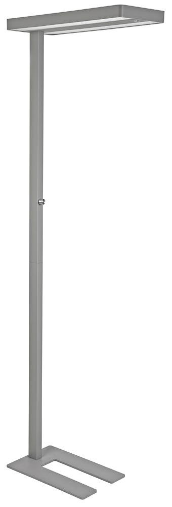 LED-Stehleuchte JUVIS, mit Bewegungs-/Lichtsensor, dimmbar, Höhe 1960 mm, 80 W, silber