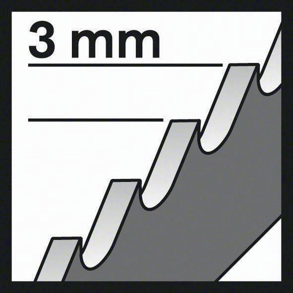 Stichsägeblatt T 111 C Gesamtlänge 100 mm Zahnteilung 3 mm HCS 5 Stück / Karte
