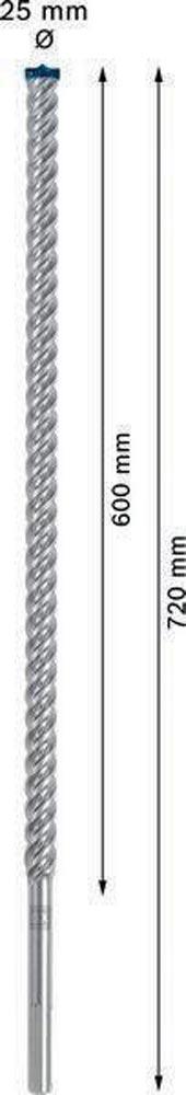 Hammerbohrer Expert SDS max-8X Ø 25 mm Arbeits-L.600 mm L.720 mm SDS-max 1 Stück Hammerbohrer Expert SDS max-8X Ø 25 mm Arbeits-L.600 mm L.720 mm SDS-max 1 Stück