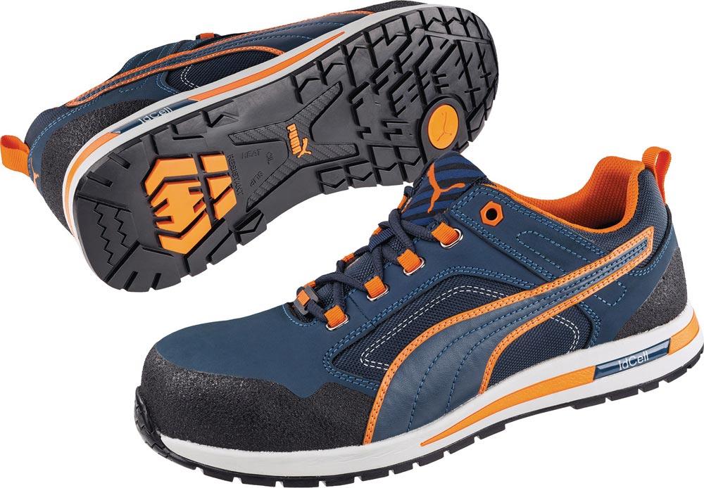 Sicherheitsschuh Crosstwist LOW Größe 41 W. 11 blau/orange S3S ESD HRO SR 20345:2022 Leder