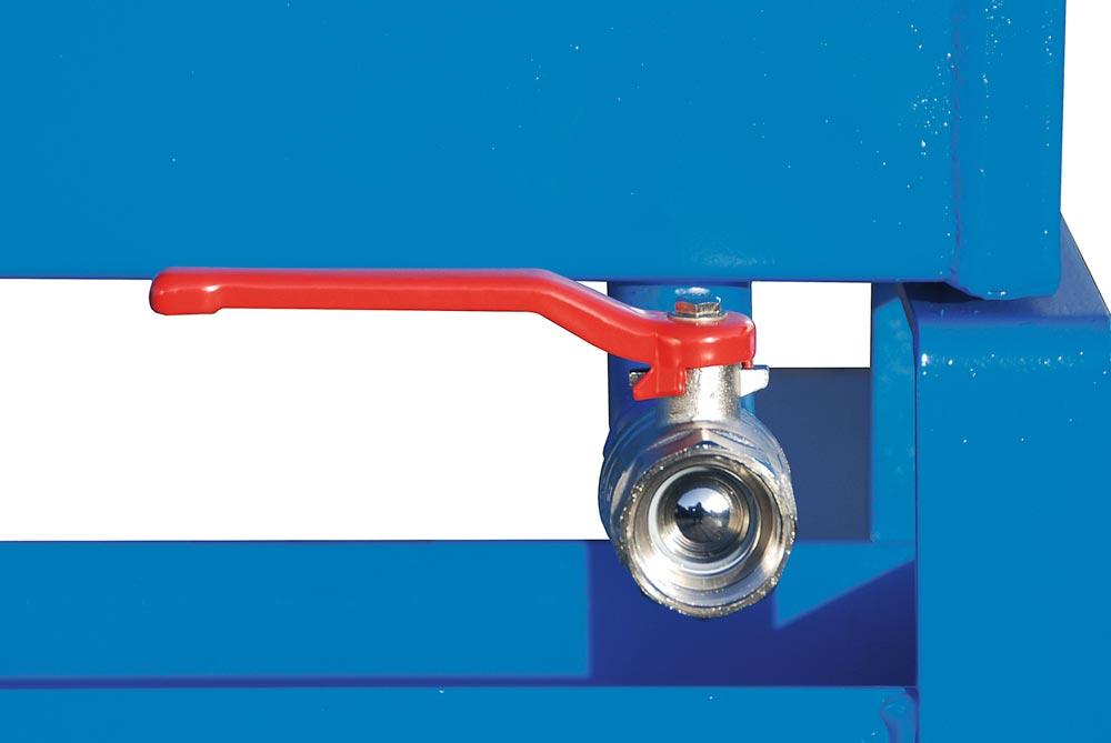 Fahrbarer Späne-Kippbehälter mit Einfahrtaschen, Volumen 0,4 cbm, LxBxH 1320x900x1090 mm, lackiert RAL 2000 gelborange