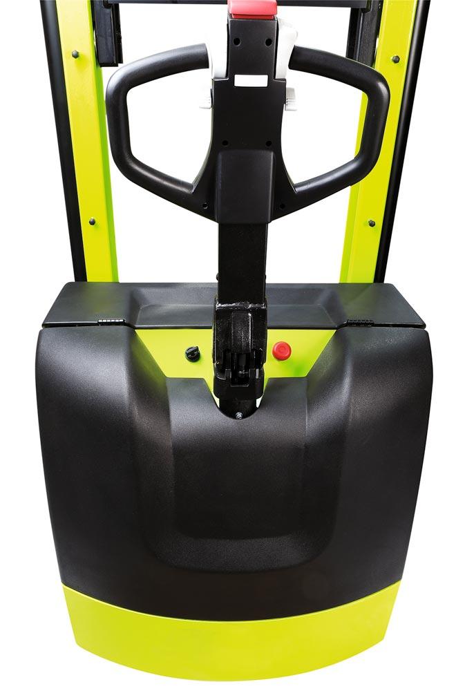Elektrohydraulischer Stapler, mit Fahrantrieb, Traglast 1200 kg, Hubhöhe 2500 mm, OHNE Batterien und Ladegerät