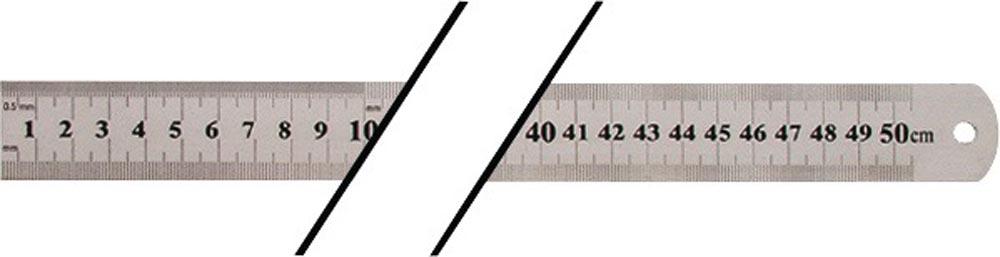 Stahlmaßstab Länge 500 mm rostfreier Stahl Teilung B = mm/1/2 mm