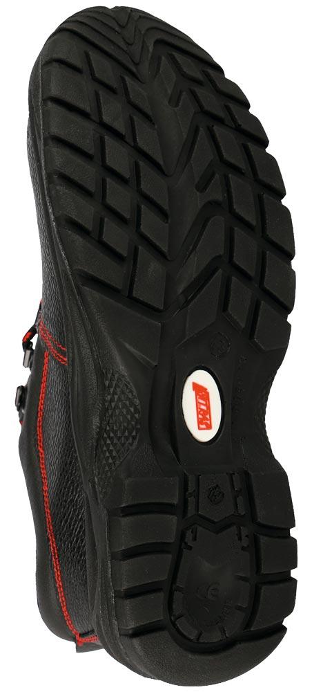 Sicherheitshalbschuhe BASIC STEP Gr. 40 schwarz S3 SRC Weite 11 Vollleder widerstandsfähige PU / PU-Laufsohle