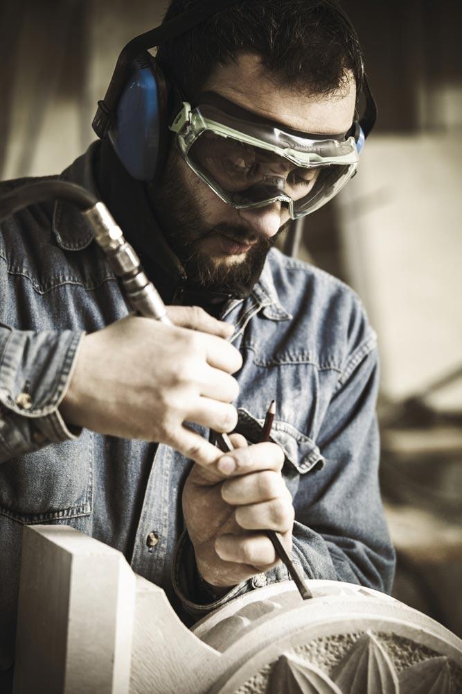 Vollsichtschutzbrille 6x3 EN 166, EN 170 Rahmen gunmetallic/grün, Scheibe klar Polycarbonat