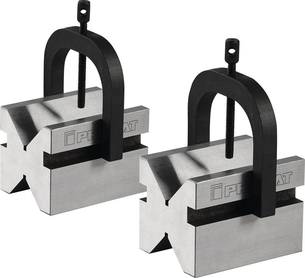 Doppelprismenpaar für Ø 7-70 mm Stahl L100xB75xH75mm Toleranz  0,004 mm