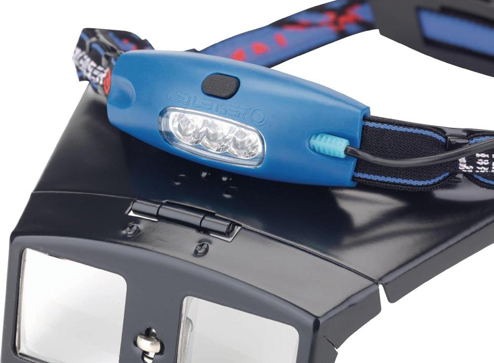 Kopfbandlupenset Tech-Line Vergrößerung 2x, 2,5x, 3x LED
