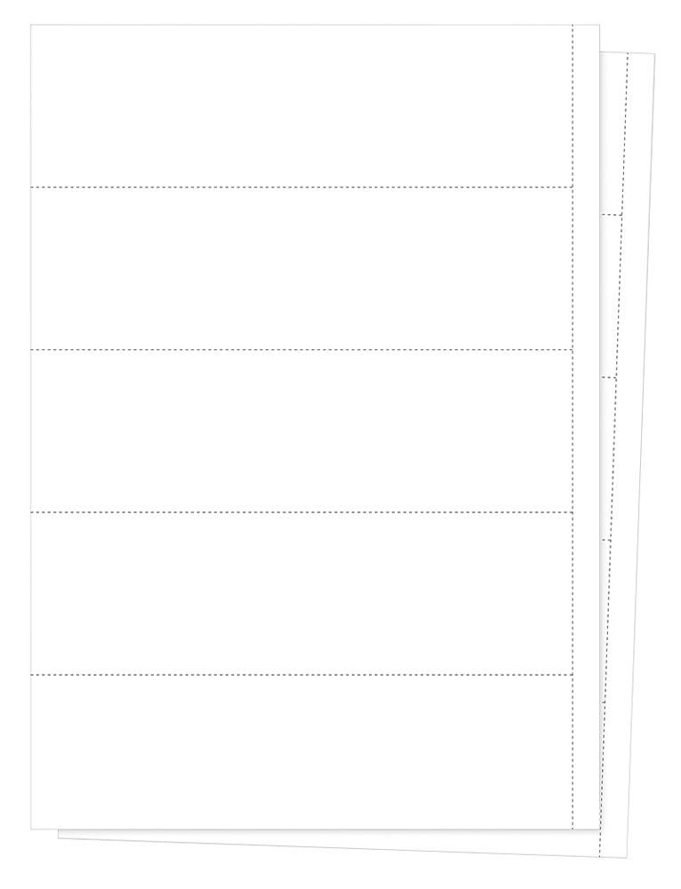 Etikettenbogen, weiß, Etikettenmaß 200x52 mm, VE 100 Bögen, 5 Etiketten pro Bogen