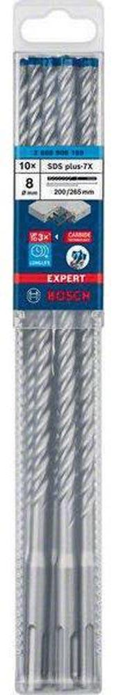 Hammerbohrer Expert SDS-7X Ø 8 mm Arbeits-L.200 mm L.265 mm SDS-plus 10 Stück Hammerbohrer Expert SDS-7X Ø 8 mm Arbeits-L.200 mm L.265 mm SDS-plus 10 Stück