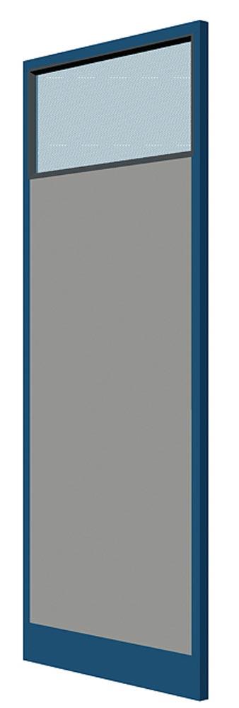 Sichtwandelement, Mittelsichtwand, Breite 1000 mm, RAL 9002 grauweiß, Rahmen RAL 7016 anthrazit