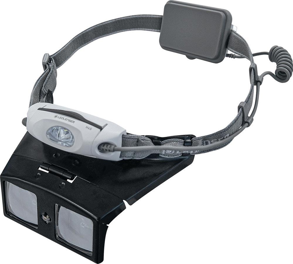 Kopfbandlupenset Tech-Line Vergrößerung 2x, 2,5x, 3x LED