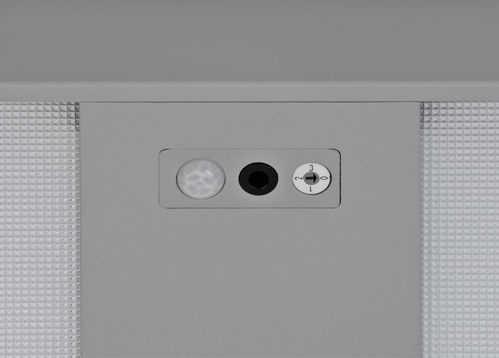 LED-Stehleuchte JUVIS, mit Bewegungs-/Lichtsensor, dimmbar, Höhe 1960 mm, 80 W, silber