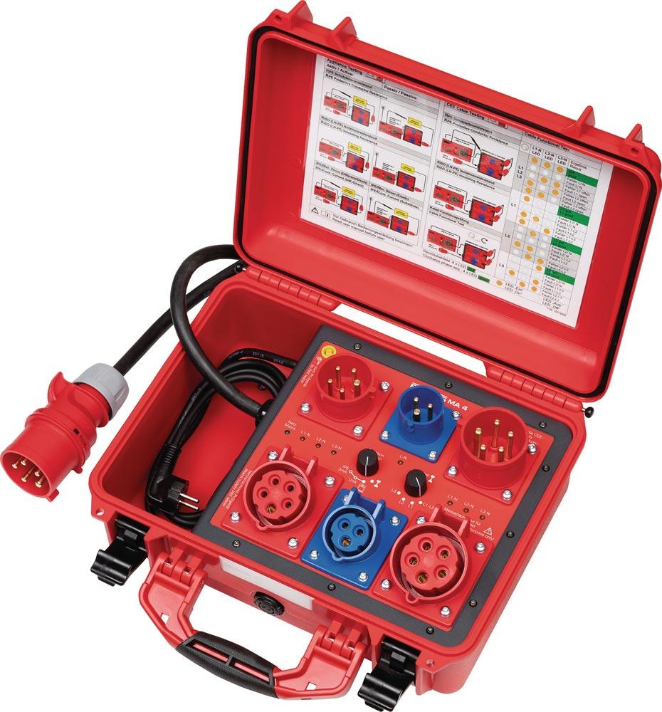 Messadapter MA 4 aktive/passive Prüfung f. 1+3 phasige Geräte auch f. Schweißgeräte