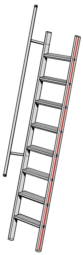 Handlauf, 5,00 m Spezial-Alu-Rohr, Durchm. 30 mm, mit T-Nut für variable Anbringung der Halter