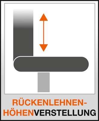 Bürodrehstuhl, Sitz-BxTxH 450x440x420-550 mm, Lehnenh. 580 mm, Permanentk., Muldensitz, orange