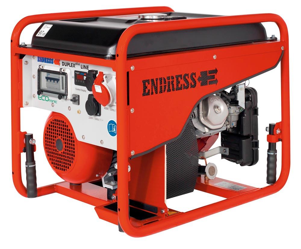 Endress Stromerzeuger ESE 606 DHG-GT Duplex, Benzin, Honda GX390 / 11 HP, 5,3/4,0 kW, 400/230 V, IP54, Isolationsüberwachung