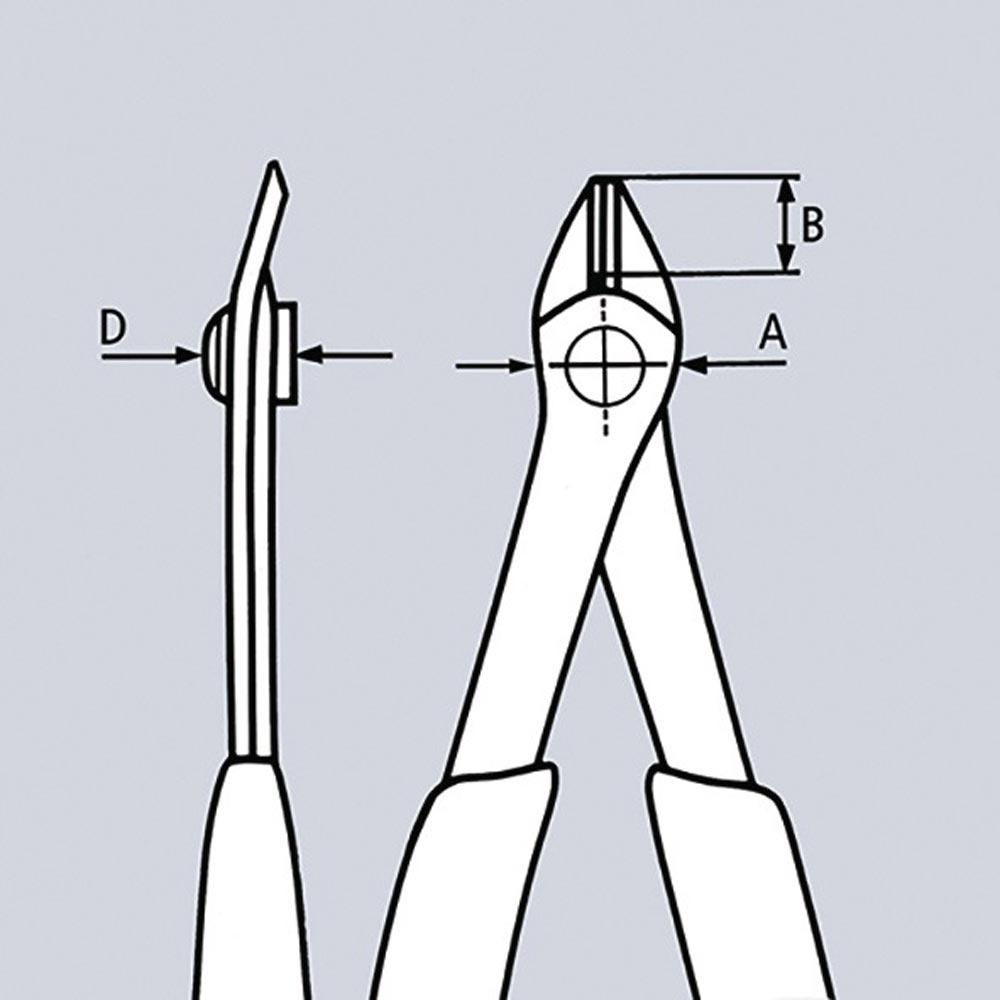 Elektronik-Seitenschneider Electronic Super-Knips® Länge 125 mm Form 0 Facette nein VDE poliert