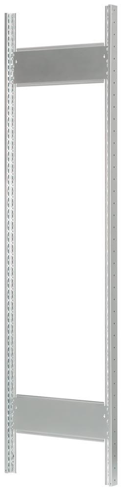 Offener Regalrahmen, RAL 7035 lichtgrau, TxH 300x2500 mm