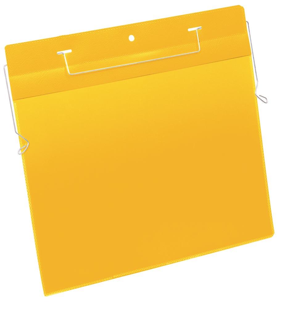Drahtbügeltasche A4 quer, BxH 297x210 mm, mit verzinktem, flexibler Draht zur leichten und sicheren Fixierung, VE 50 Stück