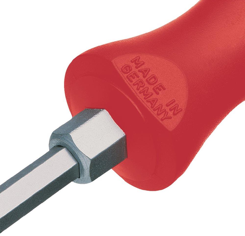 Schraubendreher 312 Größe PH 1 Klingenlänge 80 mm Mehrkomponentengriff 6-Kant Klinge / Ansatz