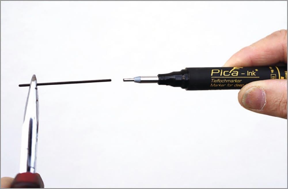 Tieflochmarker Pica-Ink schwarz mit Teleskopspitze