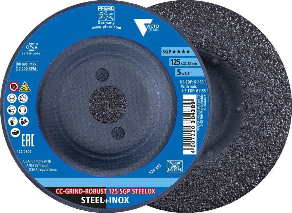 Schleifscheibe CC-GRIND-ROBUST SGP STEELOX D125xSmm Stahl / Edelstahl Bohrung 22,23 mm Schleifscheibe CC-GRIND-ROBUST SGP STEELOX D125xSmm Stahl / Edelstahl Bohrung 22,23 mm