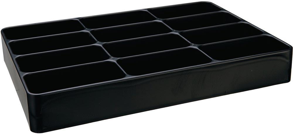 Einsatz LOGS 133 H48xB338xT238mm Kunststoff schwarz 12-fach
