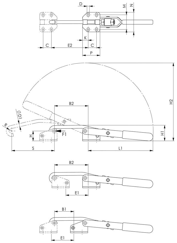 Verschlussspanner Nr. 6847 Größe 5 horizontal