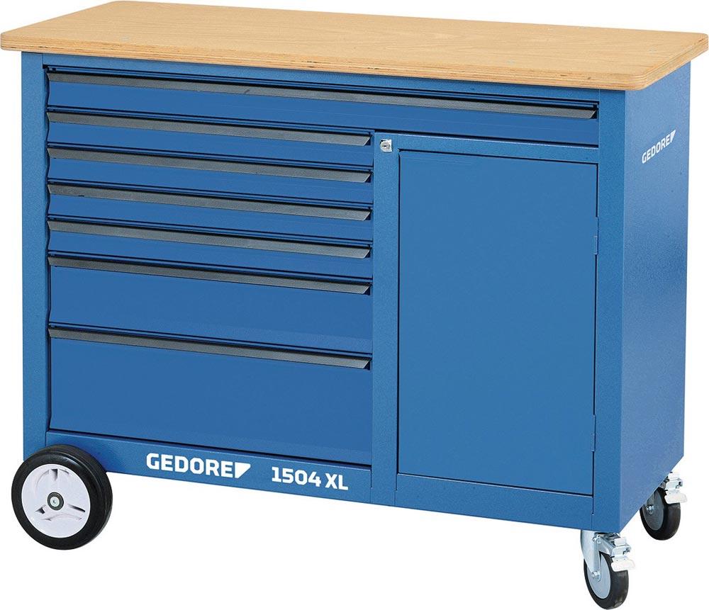 Rollwerkbank 1504 XL Außen-B1250xT630xH985mm Schubladenanzahl 7 40/60 kg 1000 kg