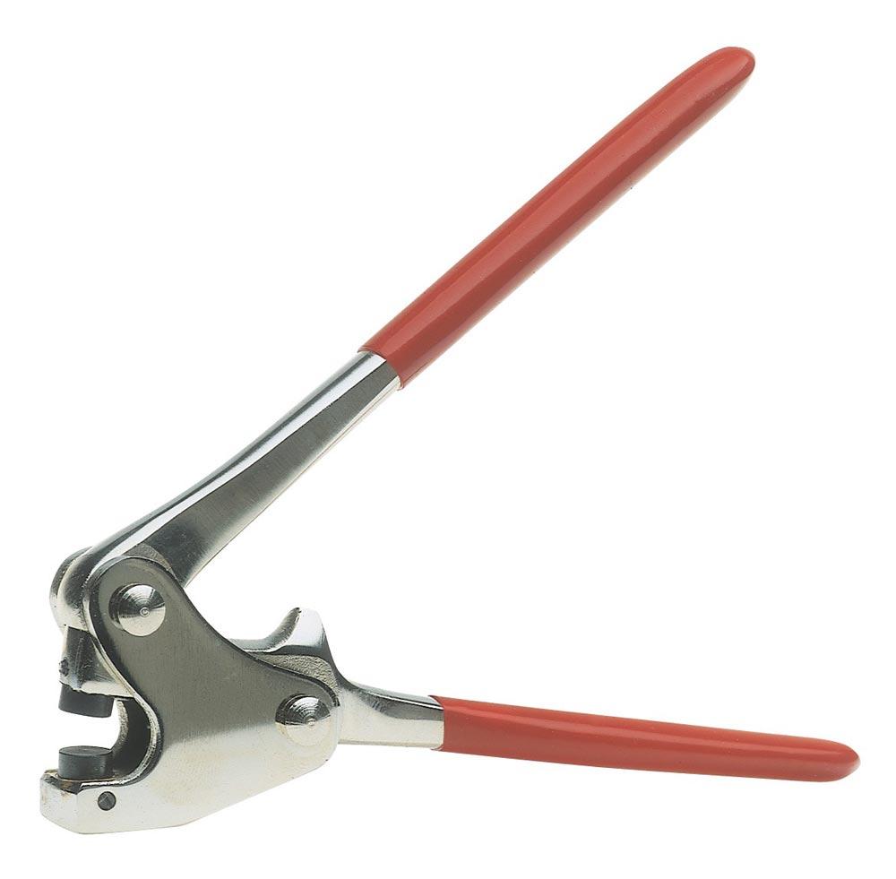 Plombenzange Länge 130 mm für Plomben Ø 8 mm vernickelt Kunststoffüberzug