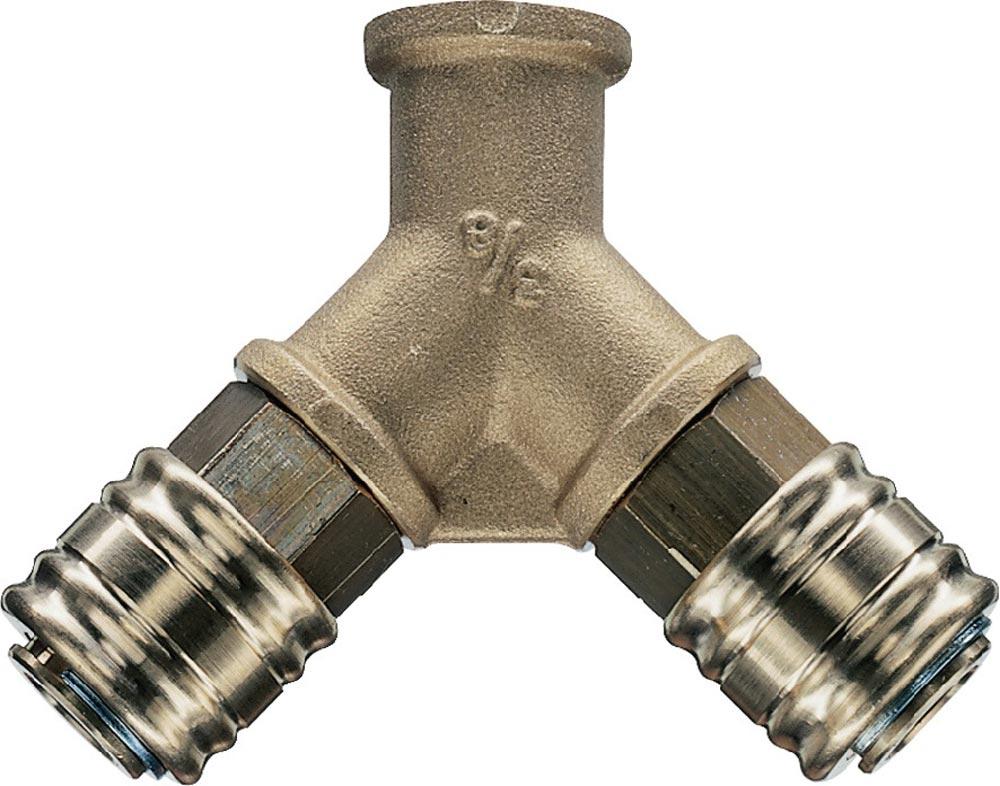 Verteiler Gewinde G 3/8 /15,39 mm DN 7,2, Innengewinde, 2 Kupplungen