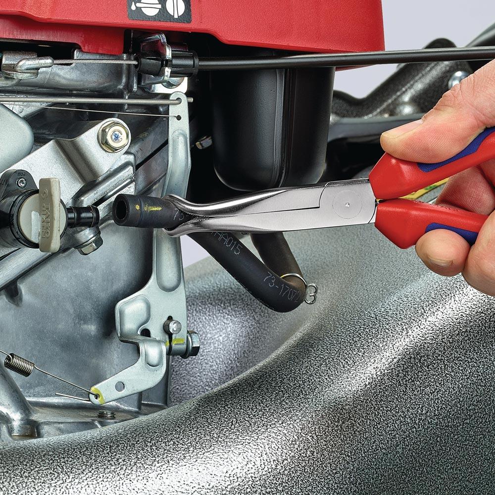 Mechanikerzange Länge 200 mm Form 9 45 gewinkelt Mehrkomponenten-Hüllen verchromt Mechanikerzange Länge 200 mm Form 9 45 gewinkelt Mehrkomponenten-Hüllen verchromt