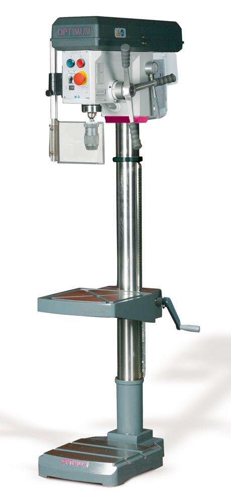 OPTIMUM Säulenbohrmaschine Opti B 28 H (850 W) (400 V), MK 3, Bohr-Drm 28 mm
