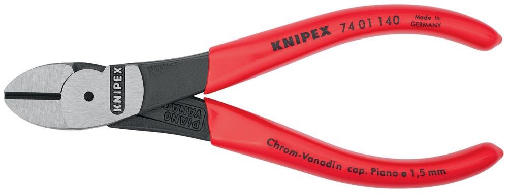 Kraftseitenschneider Länge 140 mm poliert Form 0 Kunststoffüberzug