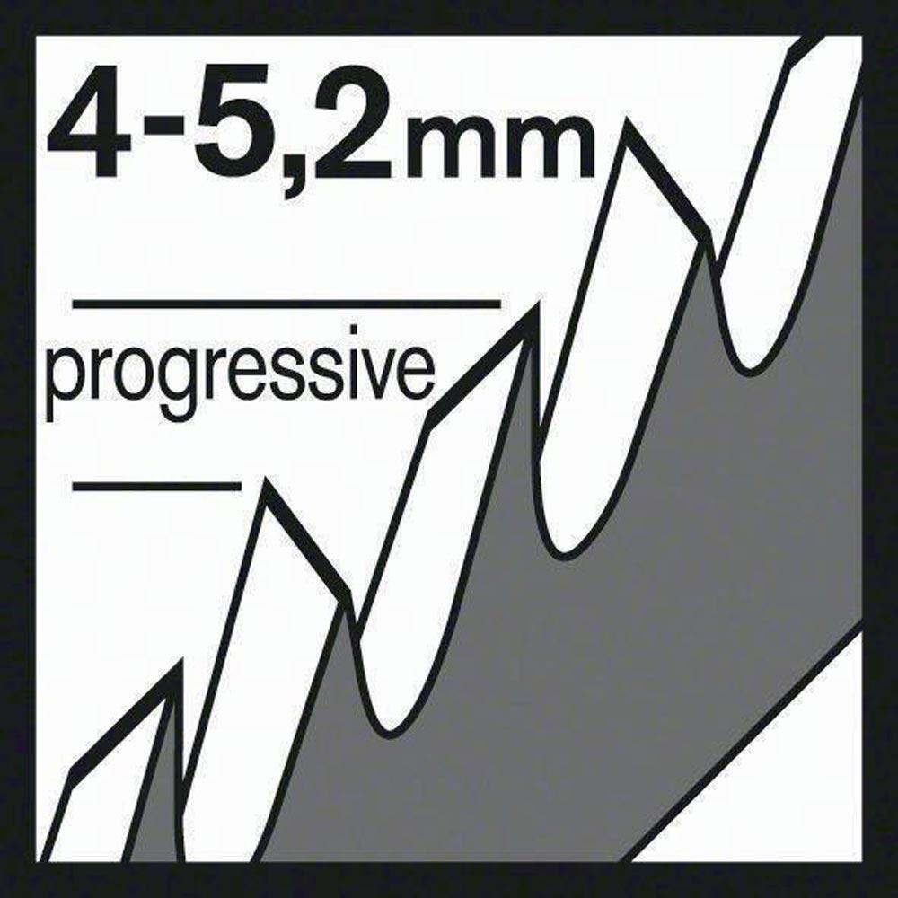 Stichsägeblatt T 144 D Gesamtlänge 100 mm Zahnteilung 4-5,2 mm HCS 5 Stück / Karte