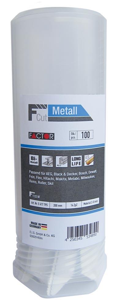 Säbelsägeblätter 200 mm für Stahl/VA Bi-Metall Pack a 100 St. F 1122BF