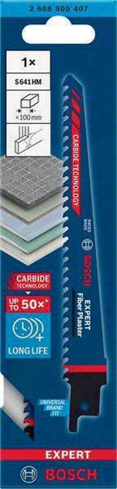 Säbelsägeblatt Expert Fiber Plaster S 641 HM Länge 150 mm Breite 19 mm 4,3 mm S-Schaft 1 Stück / Karte