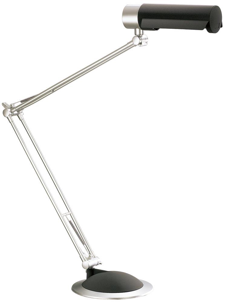 Schreibtischleuchte, mit drehbarem Sockel, max. Höhe 900 mm, 20W, 230V, ohne Leuchtmittel, silber/anthrazit