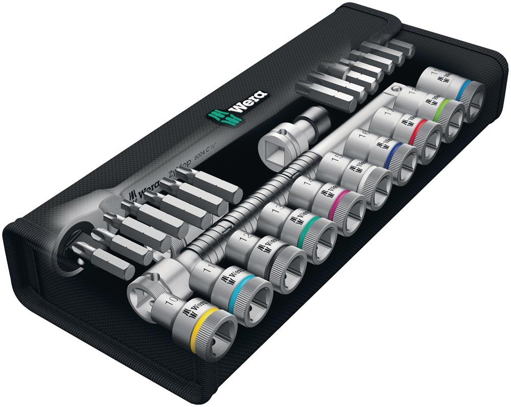 Steckschlüsselsatz Zyklop Metal 28-teilig 1/2  Schlüsselweiten 10-19 mm Anzahl Zähne 76 6-Kant