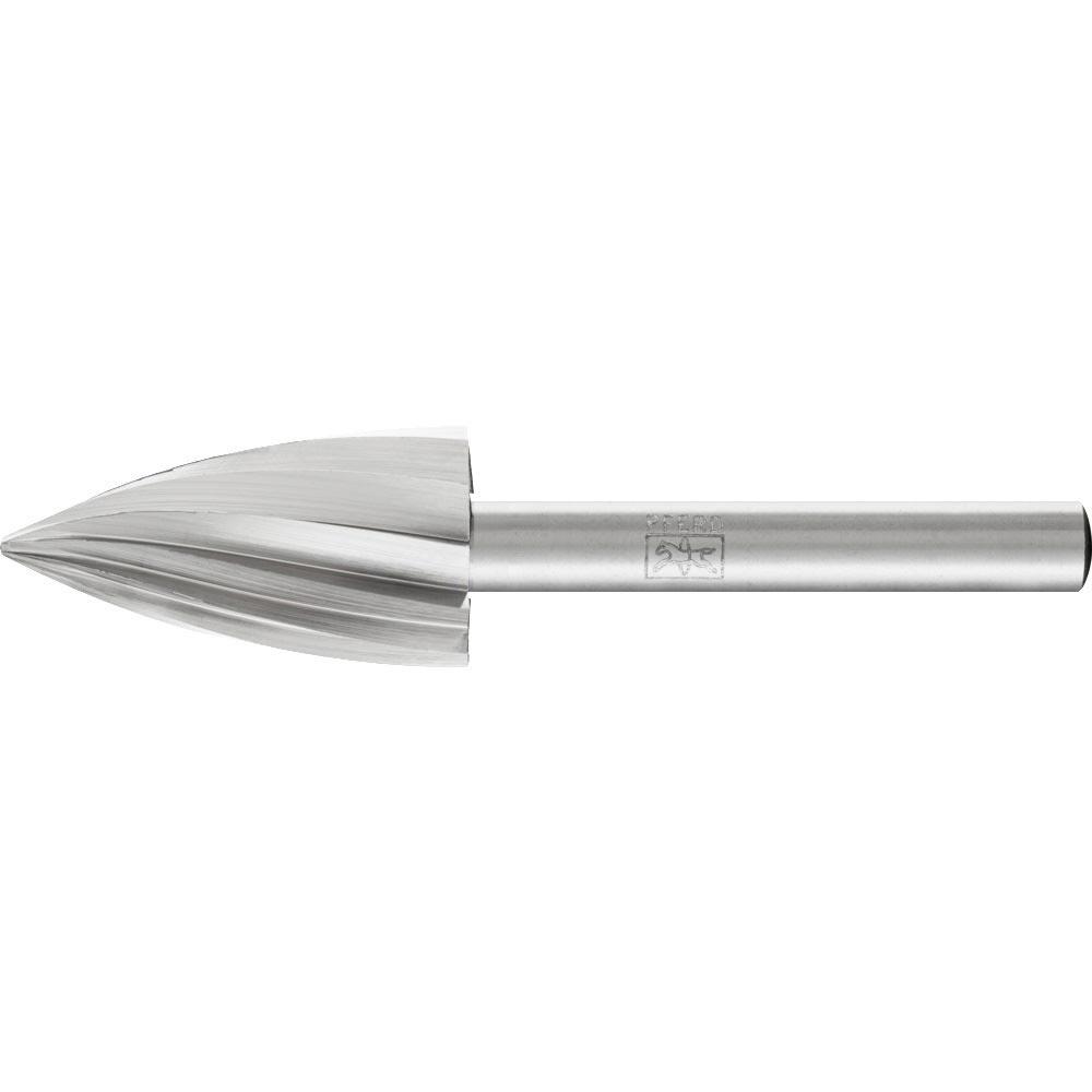 Frässtift K1630 Ø 16 mm Kopflänge 30 mm Schaft-Ø 6 mm HSS Verzahnung ALU