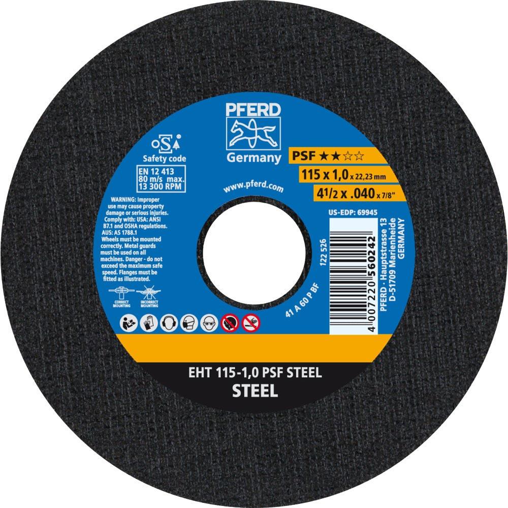 Trennscheibe PSF STEEL D115x1mm gerade Stahl Bohrung 22,23 mm