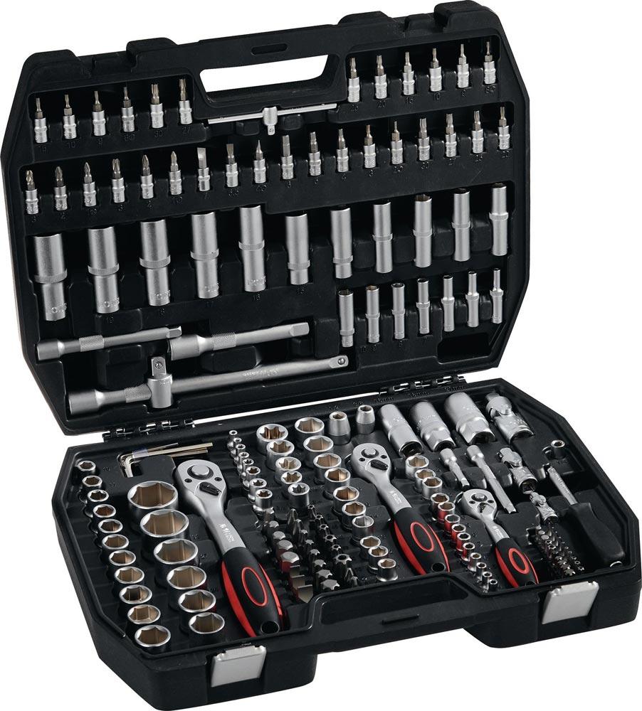 Steckschlüsselsatz 171-teilig 1/4 + 3/8 + 1/2  Schlüsselweiten 4-32 mm Anzahl Zähne 72/72/72 6-Kant Steckschlüsselsatz 171-teilig 1/4 + 3/8 + 1/2  Schlüsselweiten 4-32 mm Anzahl Zähne 72/72/72 6-Kant