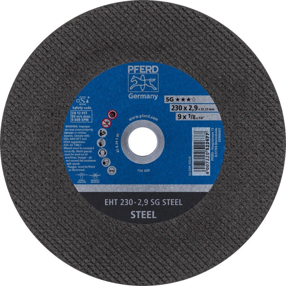 Trennscheibe SG STEEL D230x2,9mm gerade Stahl Bohrung 22,23 mm