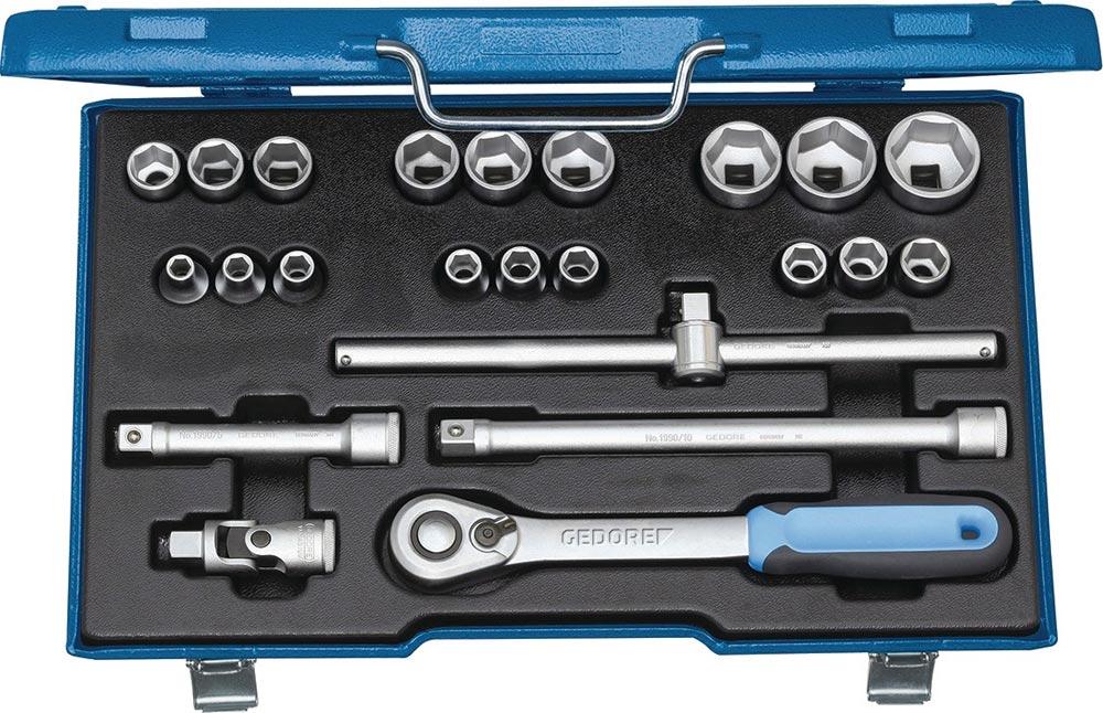 Steckschlüsselsatz D19 EMU-20 23-teilig 1/2  Schlüsselweiten 8-32 mm Anzahl Zähne 60 12-Kant