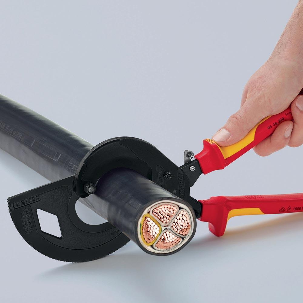 Kabelschneider Gesamtlänge 320 mm max. 60 (600 mm) mm poliert Mehrkomponenten-Hüllen VDE Kabelschneider Gesamtlänge 320 mm max. 60 (600 mm) mm poliert Mehrkomponenten-Hüllen VDE