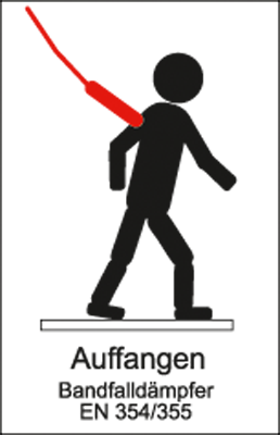 Auffanggurt MAS90 EN361 EN358 3-Punkt, 85mm Rückenteil für Kleidergröße 1 (48-56)