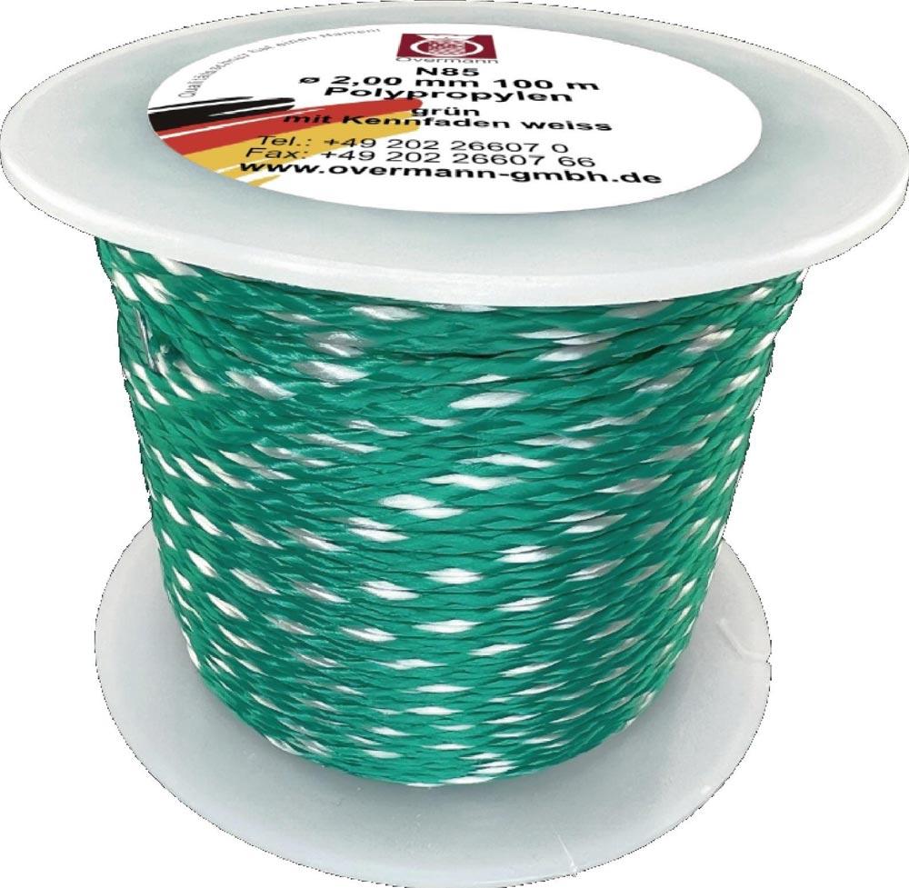 Maurerschnur Länge 100 m Ø 2 mm 65 kg Polypropylen grün/weiß
