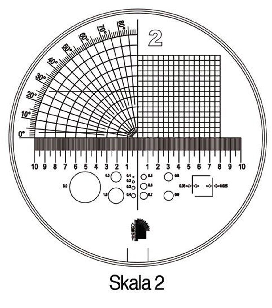 Messskala Tech-Line Skala-Ø 25/2,5 mm Duo-Skala 2