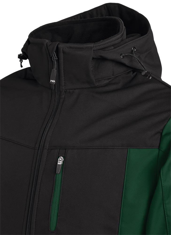 Softshell-Jacke JANNIK,grün-schwarz Gr. 3XL