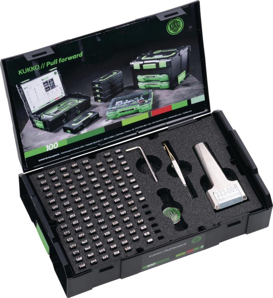 Schlagzahlen-/Schlagbuchstabensatz 333 115-teilig mit Typenhalter 2,5 mm